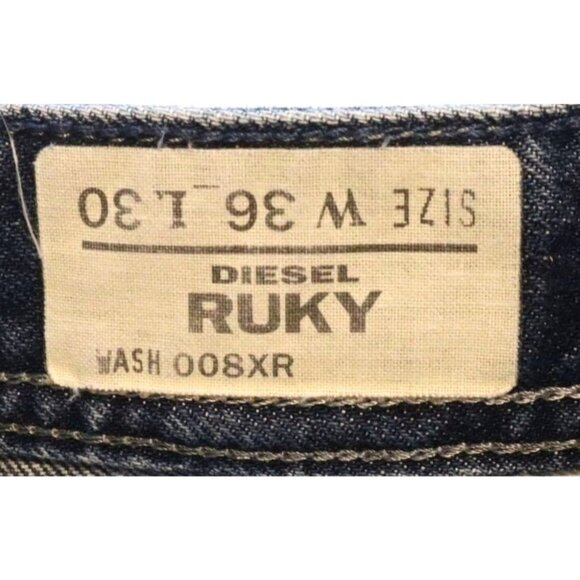 Diesel Ruky Mens Jeans W36 L30 Relaxed Fit Y2K Streetwear Wide Leg - Picture 4 of 12